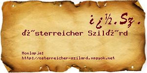 Österreicher Szilárd névjegykártya