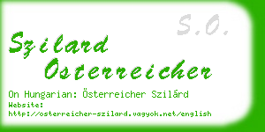 szilard osterreicher business card
