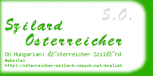 szilard osterreicher business card
